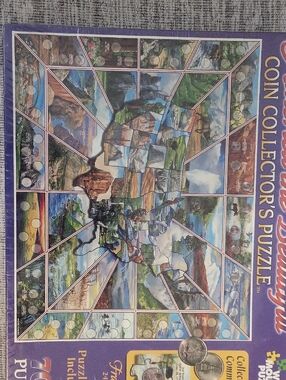 Coin Collector's Puzzle - Purple Scenic Coin Display by None